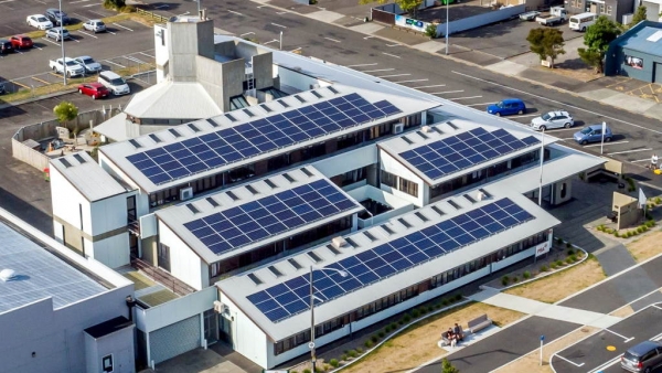 Commercial solar installation